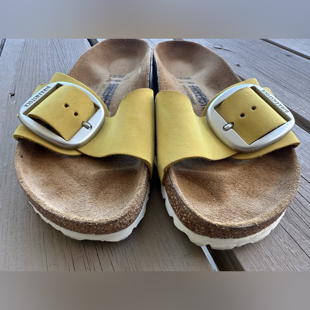 Birkenstock Yellow Madrid Single Strap Sandals